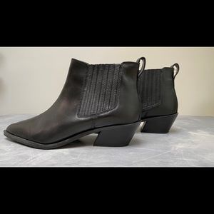 Leather western chelsea boots
